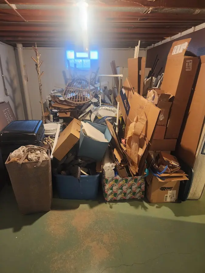 Roll-off dumpster container at job site for Roll Off Dumpster Rental in Jenks